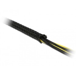 Koszulka pleciona rozciągana 10 m x 6 mm czarna Delock 18848