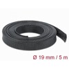 Koszulka pleciona rozciągana 5 m x 19 mm czarna Delock 18850