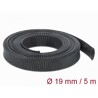 Koszulka pleciona rozciągana 5 m x 19 mm czarna Delock 18850