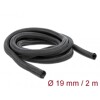 Koszulka pleciona rozciągana 2 m x 19 mm czarna Delock 18855
