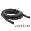 Koszulka pleciona rozciągana 2 m x 25 mm czarna Delock 18856