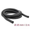 Koszulka pleciona rozciągana 2 m x 25 mm czarna Delock 18856