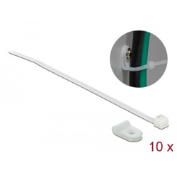 Zacisk kablowy 20 x 3,2 mm z opaską 100 x 2,5 mm biały Delock 18859