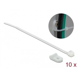 Zacisk kablowy 20 x 3,2 mm z opaską 100 x 2,5 mm biały Delock 18859