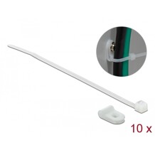 Zacisk kablowy 20 x 3,2 mm z opaską 100 x 2,5 mm biały Delock 18859