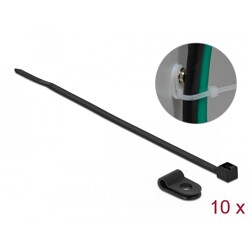 Zacisk kablowy 20 x 3,2 mm z opaską 100 x 2,5 mm czarny Delock 18860
