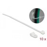 Zacisk kablowy 20 x 4,8 mm z opaską 150 x 2,5 mm biały Delock 18861