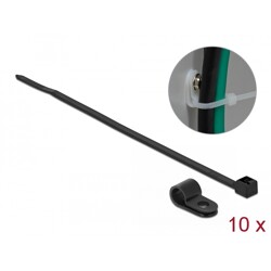 Zacisk kablowy 20 x 4,8 mm z opaską 150 x 2,5 mm czarny Delock 18862
