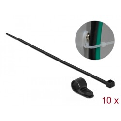 Zacisk kablowy 20 x 12,7 mm z opaską 300 x 4,8 mm czarny Delock 18870