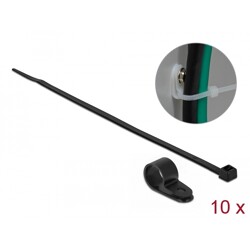 Zacisk kablowy 20 x 15,8 mm z opaską 350 x 4,8 mm czarny Delock 18872