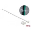Zacisk kablowy montowany śrubą 15 x 10 mm z opaską 200 x 3,6 mm biały Delock 18883