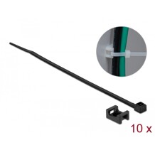 Zacisk kablowy montowany śrubą 15 x 10 mm z opaską 200 x 3,6 mm czarny Delock 18884