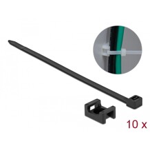Zacisk kablowy montowany śrubą 23 x 16 mm z opaską 150 x 7,2 mm czarny Delock 18886
