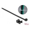 Zacisk kablowy montowany śrubą 23 x 16 mm z opaską 150 x 7,2 mm czarny Delock 18886