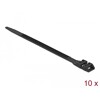 Opaska kablowa z podwójną zapadką 250 x 9 mm czarna 10 szt. Delock 18889