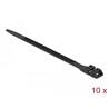 Opaska kablowa z podwójną zapadką 250 x 9 mm czarna 10 szt. Delock 18889