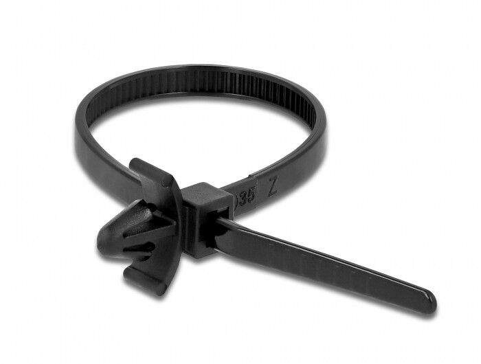 Opaska kablowa z kotwicą 160 x 4 mm czarna 10 szt. Delock 18895