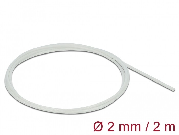 Rękaw z włókna szklanego 2 m x 2 mm biały Delock 18900
