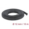 Koszulka pleciona rozciągana 10 m x 12 mm czarna Delock 18902