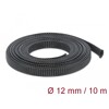 Koszulka pleciona rozciągana 10 m x 12 mm czarna Delock 18902