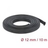 Koszulka pleciona rozciągana 10 m x 12 mm czarna Delock 18902