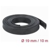 Koszulka pleciona rozciągana 10 m x 19 mm czarna Delock 18903