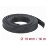 Koszulka pleciona rozciągana 10 m x 19 mm czarna Delock 18903