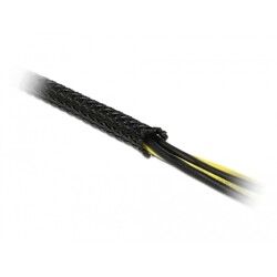 Koszulka pleciona rozciągana 10 m x 19 mm czarna Delock 18903