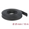 Koszulka pleciona rozciągana 10 m x 25 mm czarna Delock 18904