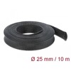 Koszulka pleciona rozciągana 10 m x 25 mm czarna Delock 18904