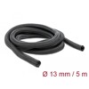 Koszulka pleciona rozciągana 5 m x 13 mm czarna Delock 18909