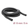 Koszulka pleciona rozciągana 5 m x 13 mm czarna Delock 18909