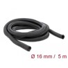 Koszulka pleciona rozciągana 5 m x 16 mm czarna Delock 18910