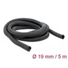 Koszulka pleciona rozciągana 5 m x 19 mm czarna Delock 18919