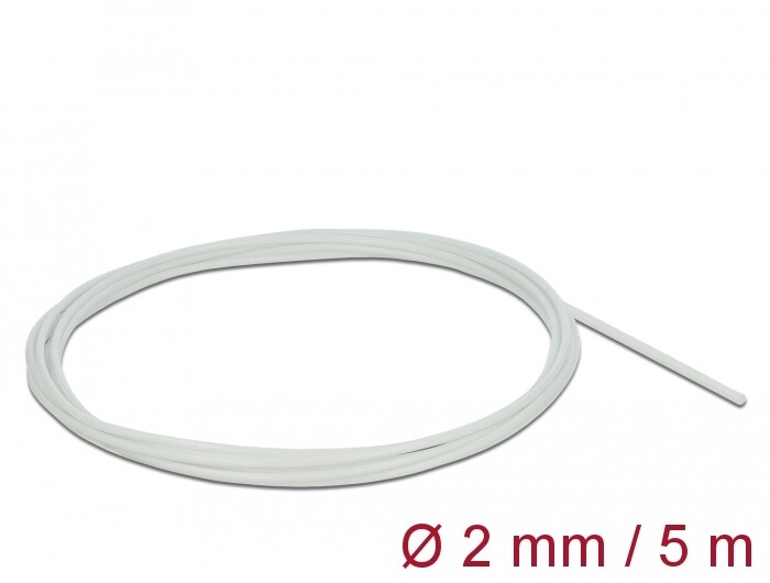Rękaw z włókna szklanego 5 m x 2 mm biały Delock 18923