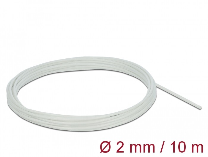 Rękaw z włókna szklanego 10 m x 2 mm biały Delock 18924