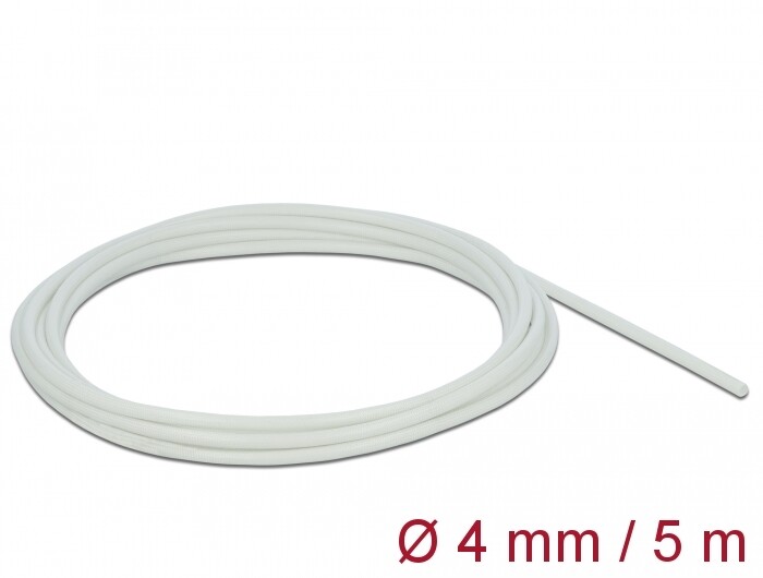 Rękaw z włókna szklanego 5 m x 4 mm biały Delock 18926