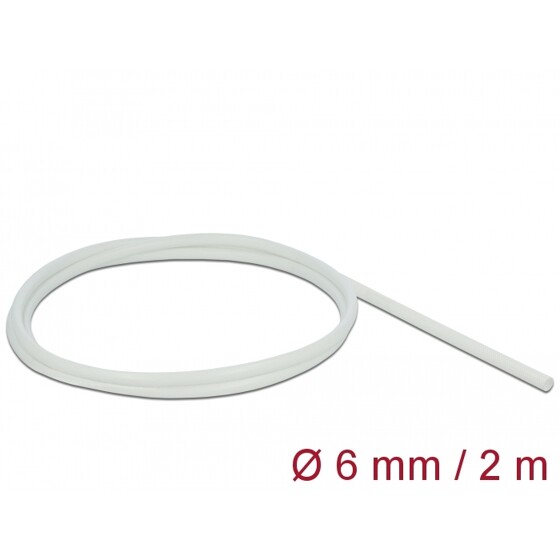 Rękaw z włókna szklanego 2 m x 6 mm biały Delock 18928