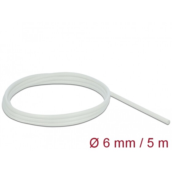 Rękaw z włókna szklanego 5 m x 6 mm biały Delock 18929