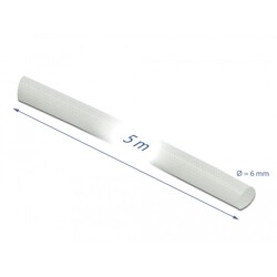 Rękaw z włókna szklanego 5 m x 6 mm biały Delock 18929 Rękaw z włókna szklanego 5 m x 6 mm biały Delock 18929