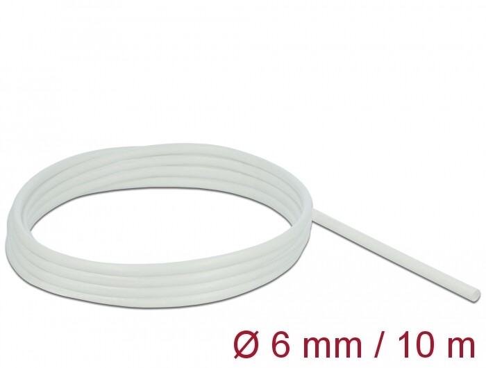 Rękaw z włókna szklanego 10 m x 6 mm biały Delock 18930