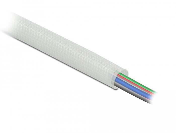 Rękaw z włókna szklanego 5 m x 8 mm biały Delock 18932