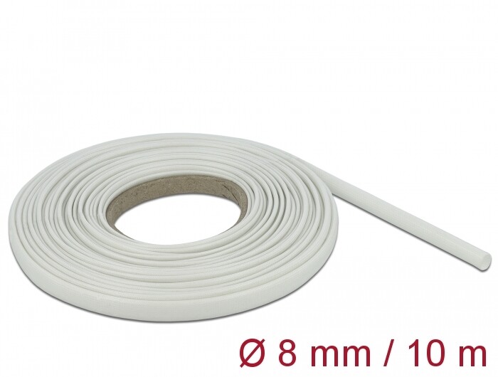 Rękaw z włókna szklanego 10 m x 8 mm biały Delock 18933