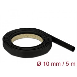 Rurka termokurczliwa 5 m x 10 mm czarna Delock 18938