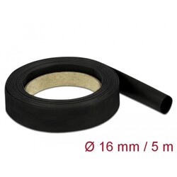 Rurka termokurczliwa 5 m x 16 mm czarna Delock 18940