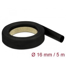 Rurka termokurczliwa 5 m x 16 mm czarna Delock 18940