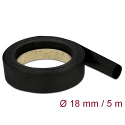 Rurka termokurczliwa 5 m x 18 mm czarna Delock 18941