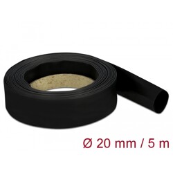 Rurka termokurczliwa 5 m x 20 mm czarna Delock 18942