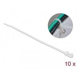 Trytytka z uchem zapięcia 200 x 4,8 mm czarna 10 szt. Delock 18945