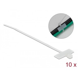 Trytytka z uchem zapięcia 100 x 2,5 mm biała 10 szt. Delock 18954